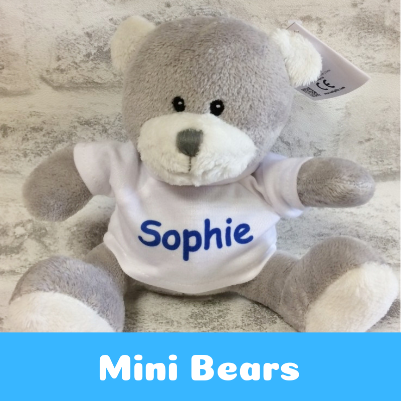 Personalised Printed Mini Teddy Bears