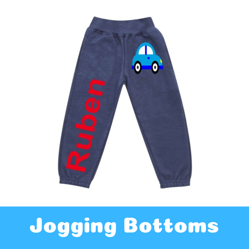 Personalised Printed Kids Joggers / Jogging Bottoms