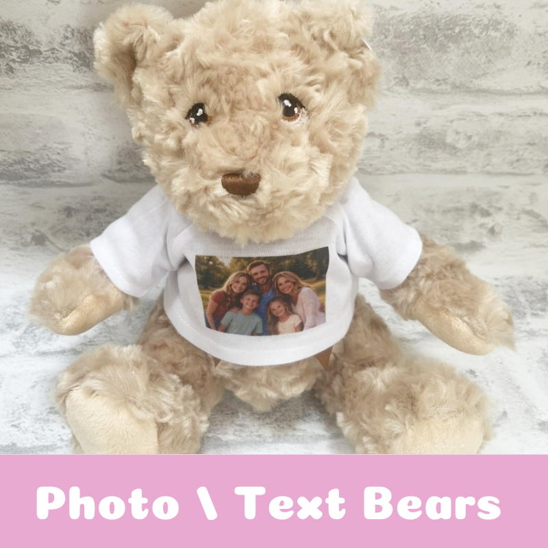 Personalised Upload Photo & Any Text Teddy Bears Personalised Upload Photo & Any Text Teddy Bears