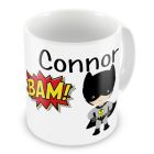 Super Heroes + Name Mug