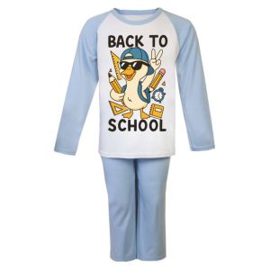 Back To School Boy Duck Any Name Childrens Pyjamas