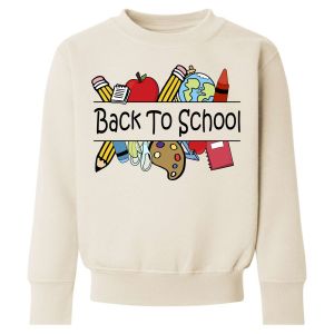 Back To School Clipart Any Name Childrens Sweatshirt / Jumper