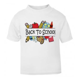 Back To School Clipart Any Name Childrens Printed T-Shirt