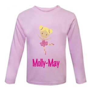 Ballerina Any Name Childrens Printed T-Shirt