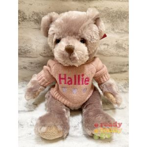 Bartley Teddy Bear (Brown) with Knitted Jumper