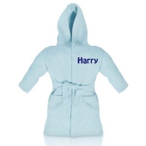 Pale Blue Any Name Children's Bathrobe