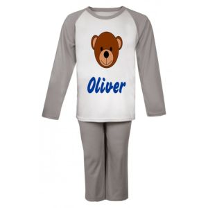 Teddy Bear Face Any Name Childrens Pyjamas