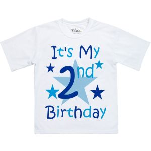 Any Name & Age Boys Birthday T-Shirt (Front & Back)