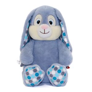 Munchkin Pie Blue Polka Dot Bunny Rabbit (Name on Ear)