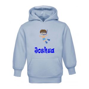 Swimming Boy Any Name Childrens Hoodie