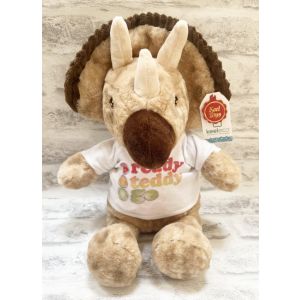 Keel Toys Eco Medium Brown Dinosaur with Scarf - Made From 100% Recycled Materials