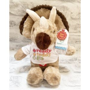 Small Keel Toys Eco Brown Dinosaur with Scarf Teddy Bear