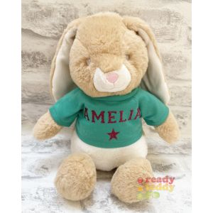 Keel Toys Eco Brown Bunny Rabbit Glitter or Plain Vinyl T-Shirt