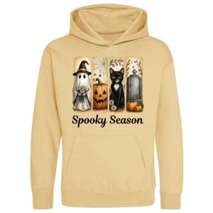 Brushstroke Vintage Halloween Any Name Childrens Hoodie