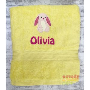 Personalised Bath Towels For Kids - Embroidered Name + GAMING CONTROLLER Design 