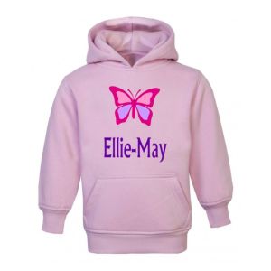 Butterfly Any Name Childrens Hoodie