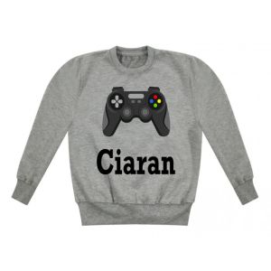 Gaming Controller Any Name Childrens Sweatshirt / Jumper