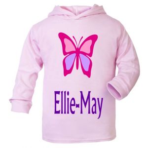 Butterfly Any Name Childrens T-Shirt Hoodie