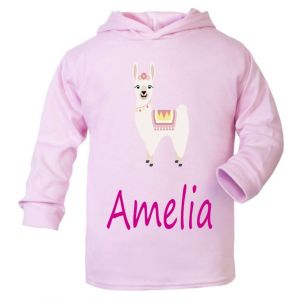 Llama Any Name Childrens T-Shirt Hoodie