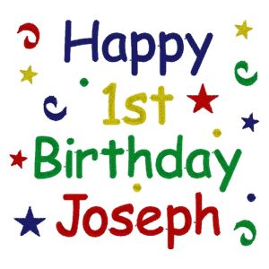 Happy Birthday Confetti Any Age & Name