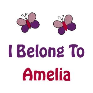 Butterflies + 2 Lines Text Design