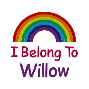 Rainbow + 2 Lines Text Design