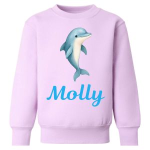 Dolphin Any Name Childrens Sweatshirt / Jumper
