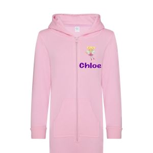 Fairy Any Name Childrens Zip Up Onesie