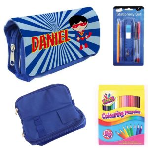 Super Hero Boy Filled Pencil Case