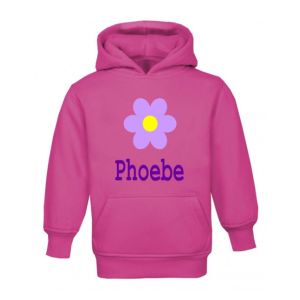 Flower Any Name Childrens Hoodie