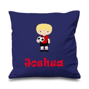 Football Player Any Name Printed Cushion