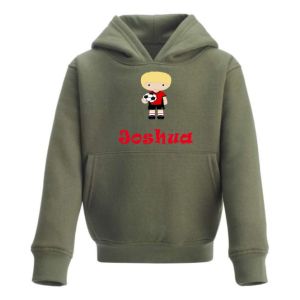 Football Player Any Name Childrens Hoodie