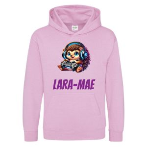 Gamer Hedgehog Any Name Childrens Hoodie