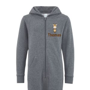 Giraffe Any Name Childrens Zip Up Onesie