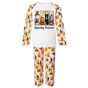 Brushstroke Vintage Halloween Any Name Childrens Pyjamas
