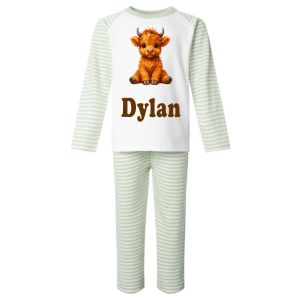 Highland Cow Any Name Childrens Pyjamas