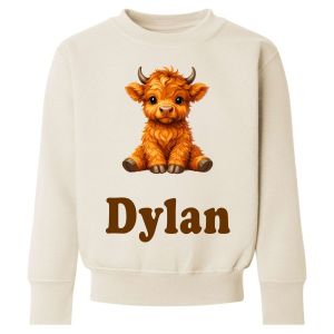 Highland Cow Any Name Childrens Sweatshirt / Jumper
