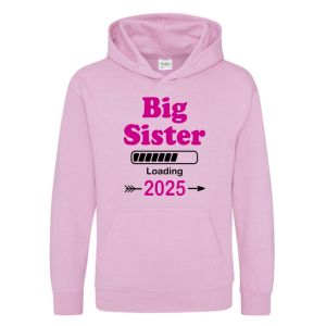 Big Sister Loading Any Year Childrens Hoodie