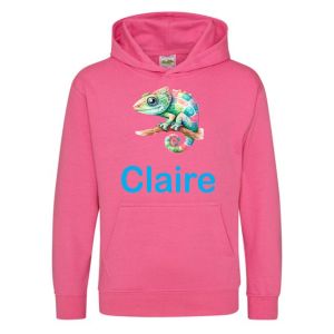 Chameleon Any Name Childrens Hoodie