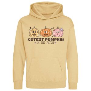 Halloween Cutest Pumpkin in the Patch (x3 Pumpkins) Any Name Childrens Hoodie