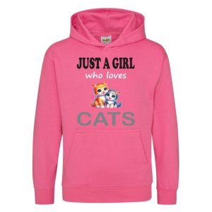 Just a Boy / Girl who loves CATS Childrens Hoodie