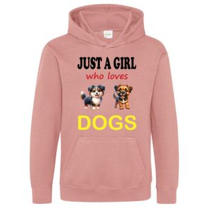Just a Boy / Girl who loves DOGS Childrens Hoodie