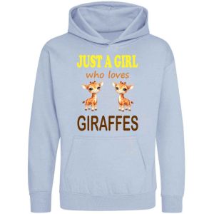 Just a Boy / Girl who loves GIRAFFES Childrens Hoodie