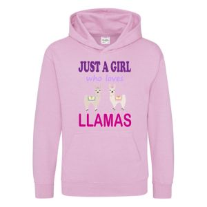 Just a Boy / Girl who loves LLAMAS Childrens Hoodie