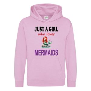 Just a Girl who loves MERMAIDS Childrens Hoodie