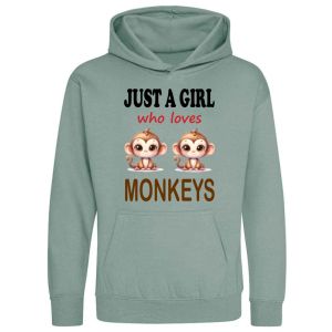 Just a Boy / Girl who loves MONKEYS Childrens Hoodie