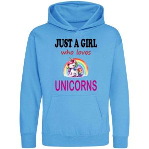 Just a Boy / Girl who loves UNICORNS Childrens Hoodie