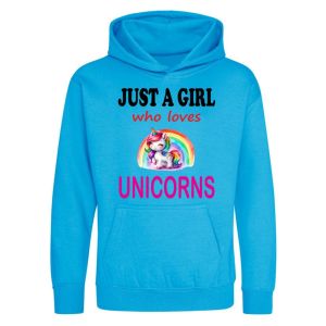 Just a Boy / Girl who loves UNICORNS Childrens Hoodie