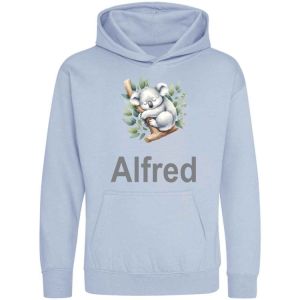 Koala Sleeping in Tree Watercolour Any Name Childrens Hoodie