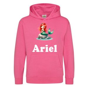 Mermaid Watercolour Any Name Childrens Hoodie